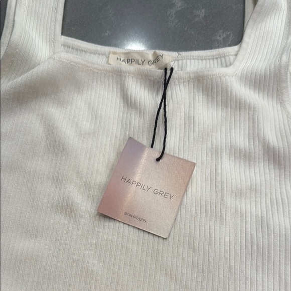 Happily Grey Ribbed Knit Top - Picture 3 of 5